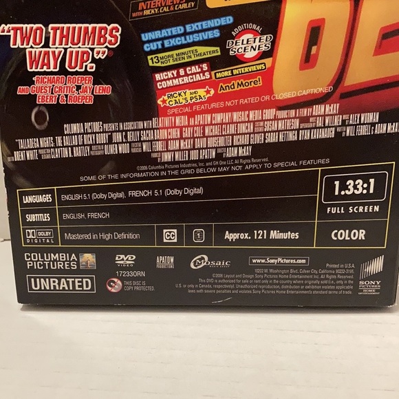 🛍️Talladega Nights The Ballad of Ricky Bobby dvd - Picture 4 of 4